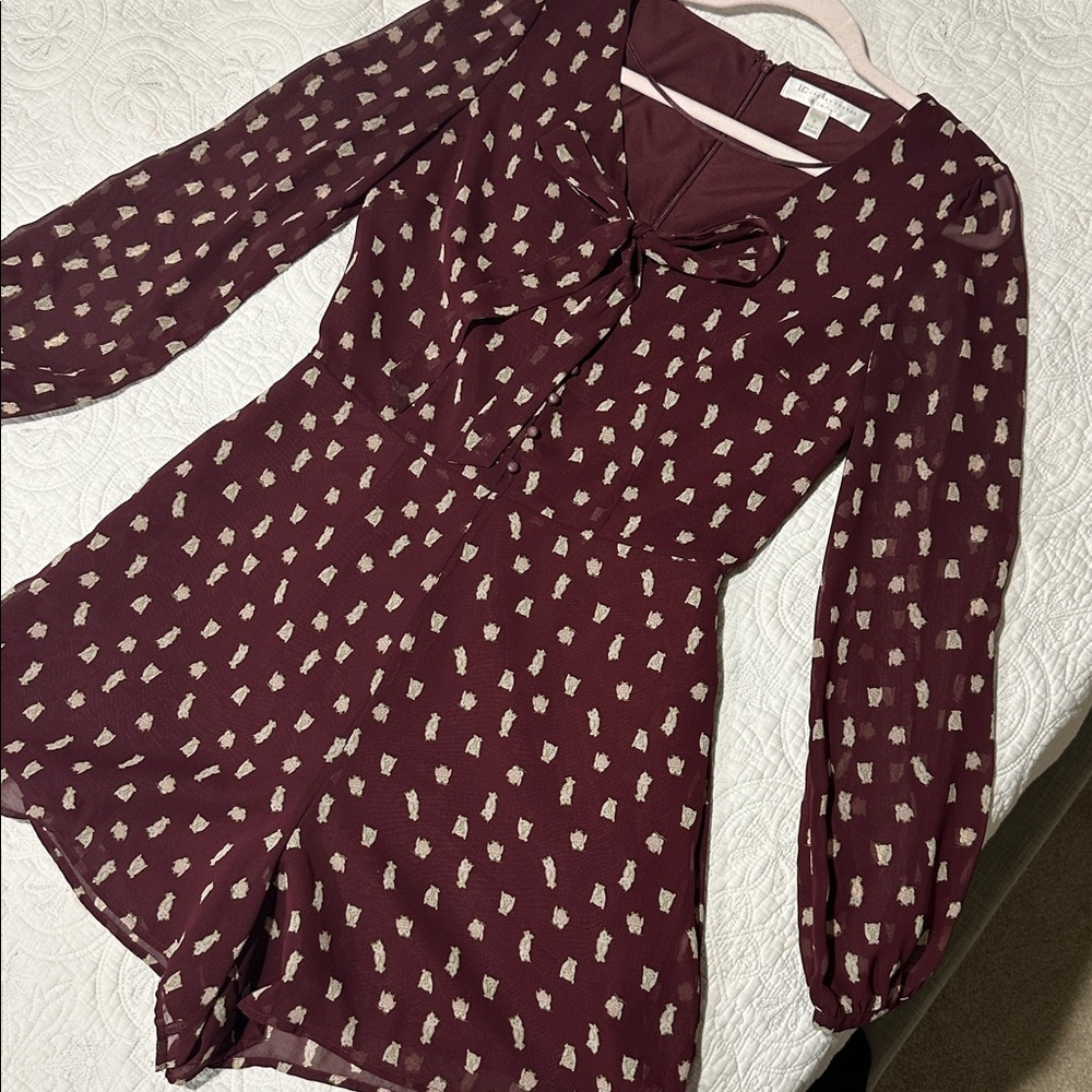 LC Lauren Conrad Burgundy Runway Dress